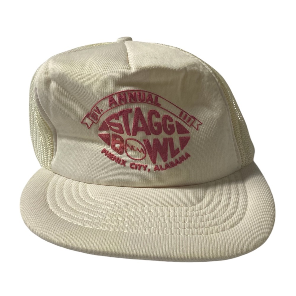 Vintage Stagg Bowl Pheonix City Alabama Trucker Hat NCAA Football VTG Rare